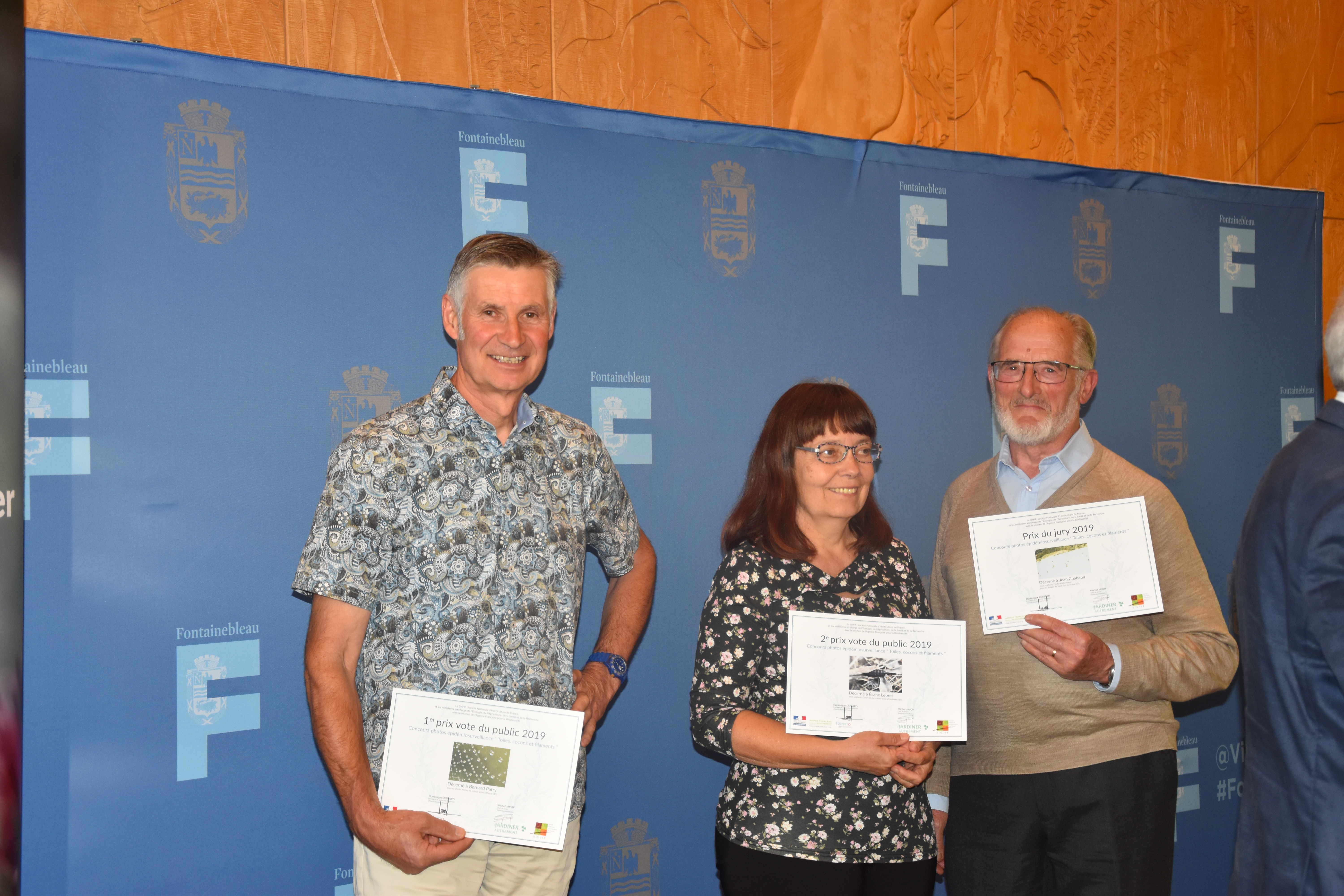 Lauréats du concours photo: Bernard PATRY, Eliane LEBRET, Jean CHABAULT